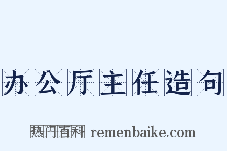 办公厅主任造句是什么意思的图片